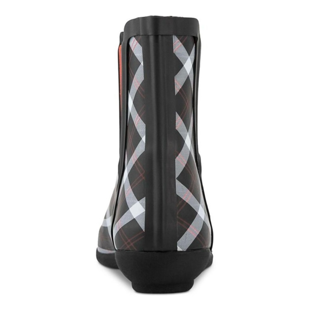 Rain Boots CHARTER CLUB Womens Black Plaid Goring
Cloudburst Round Toe 9M - Picture 2 of 6